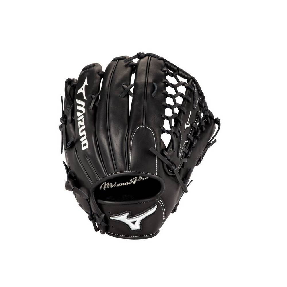 Damske Rukavice Mizuno Pro Brett Gardner 12.75" Čierne/Strieborne Vypredaj ZVAU79650